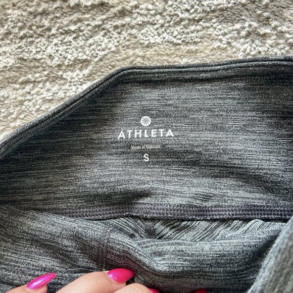 Athleta Womens Leggings Small S Heathered Gray Pockets Workout Training Yoga Gym - Picture 3 of 7